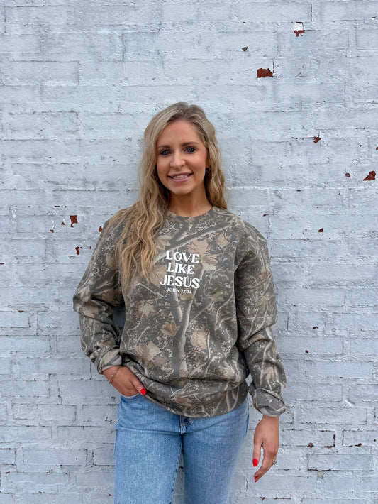Love Like Jesus Camo Sweatshirt