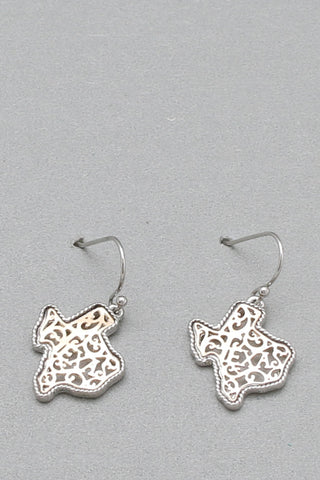 Metal Texas Dangle Earrings