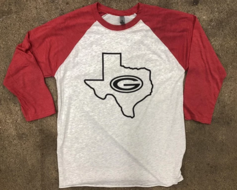 Greenville 'G' Raglan Red/White