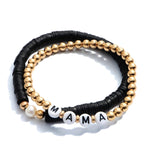 Black/Gold Mama Stackable