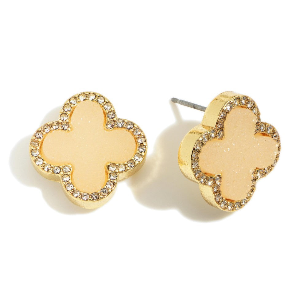 Ivory Clover Studs