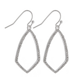 Silver Metal Drop Earrings