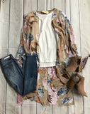 Taupe Multi Colored Duster